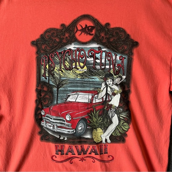 Psycho Tuna Alluring Hula Dancer Short Sleeve Graphic Tee Shirt Men's Size XXL - Picture 5 of 6
